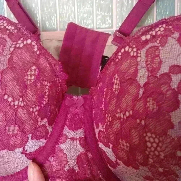 torrid curve Lace Plus Size Bra Pink Red - Picture 5 of 11